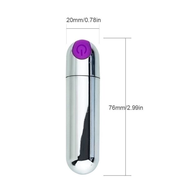 10 Speed Rechargeable Silver Bullet Vibrator