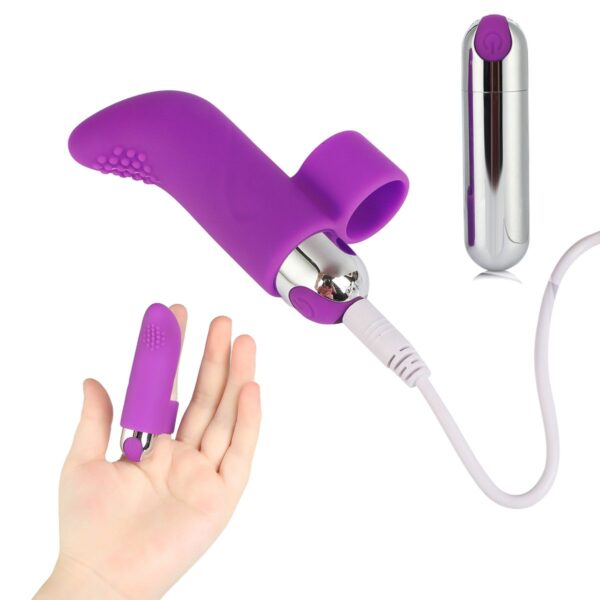 Rechargeable Silicone G-Spot Finger Vibrator