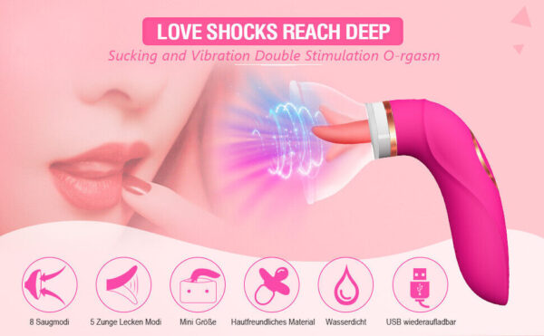 Clitoral Sucking Licking Vibrator, G Spot Tongue Vibrator