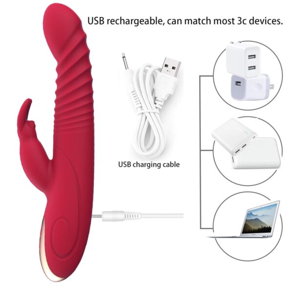 Silicon Thrusting Rabbit Vibrator