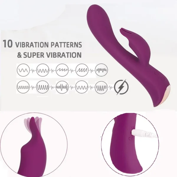 Silicon G spot rabbit vibrator