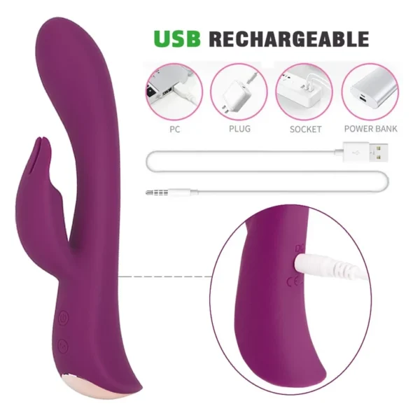 Silicon G spot rabbit vibrator