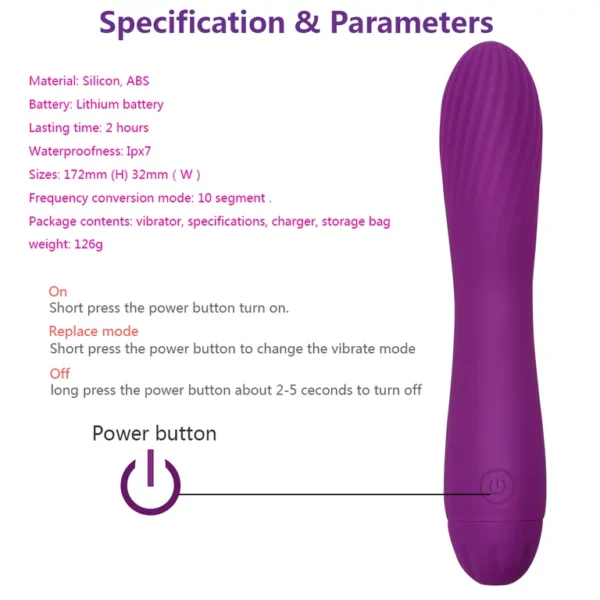 Silicon long bullet vibrator