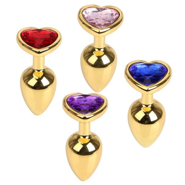 Anal Plug with Heart-Shaped Rhinestone