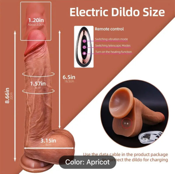 Realistic dildo With Remote Control & Thrusting Vibrator