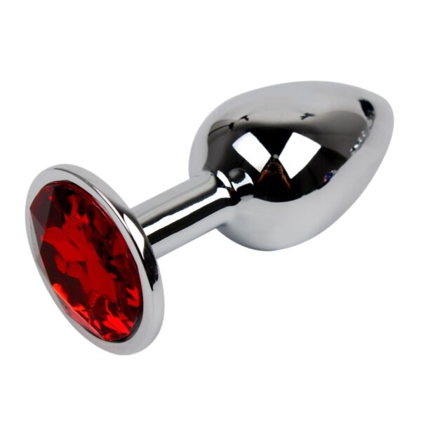 Metal Anal Plug with Diamond