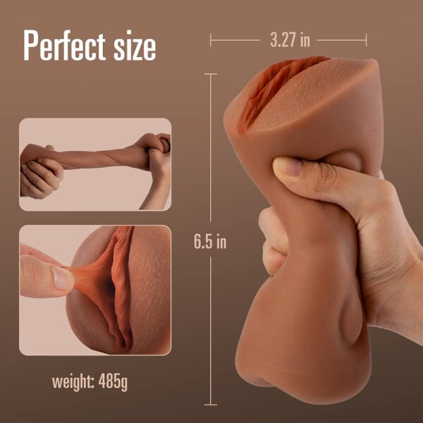 Realistic Pocket Pussy for Men Brown Skin Realistic