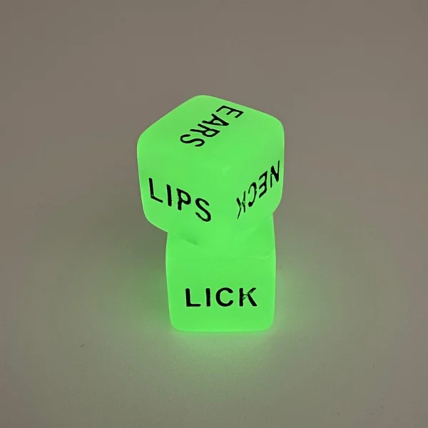 Glow in The Dark Romantic Couples Dice