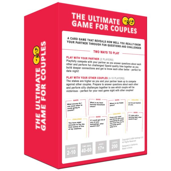 The Ultimate Game for Couples - Great Conversations and Fun Challenges for Date Night