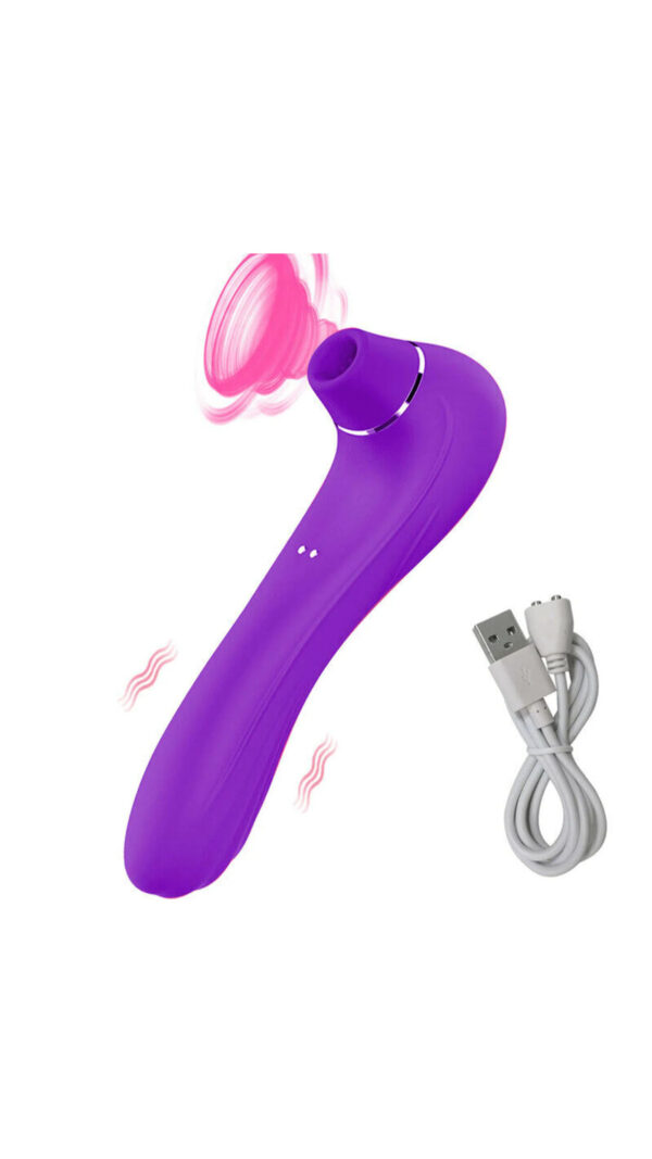 2 in 1 Soft Silicone Powerful clitoral Sucking Vibrator