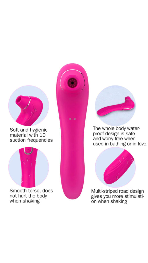 2 in 1 Soft Silicone Powerful clitoral Sucking Vibrator