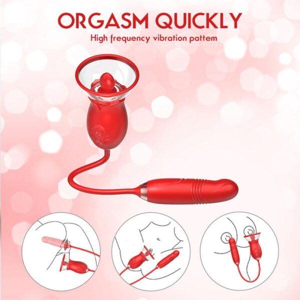 Rose Tongue Extender & Clitoris Sucker